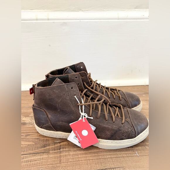 Oliberte NWT Bokoroo lace up sneakers leather shoes fair trade brown soft 40 - Picture 2 of 10